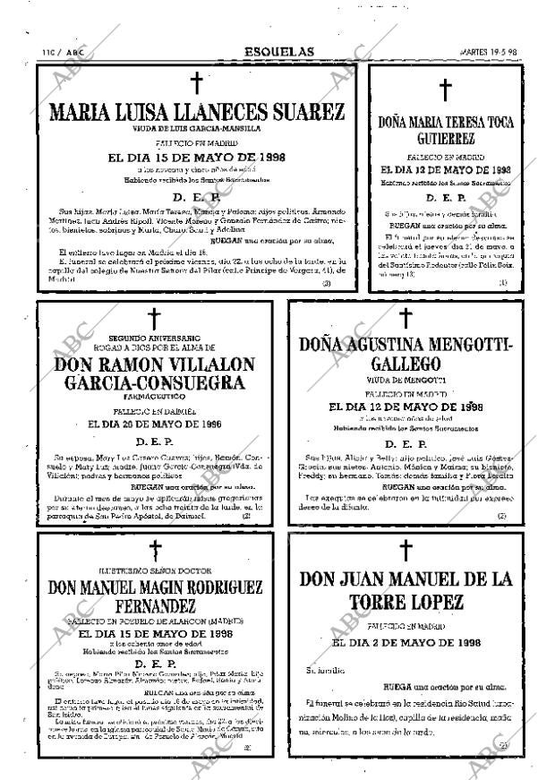 ABC MADRID 19-05-1998 página 110