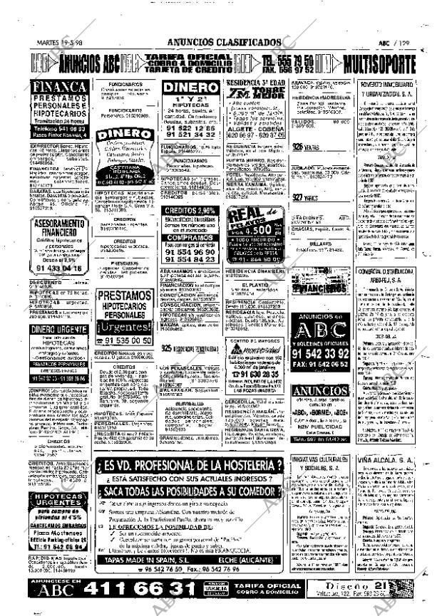 ABC MADRID 19-05-1998 página 129