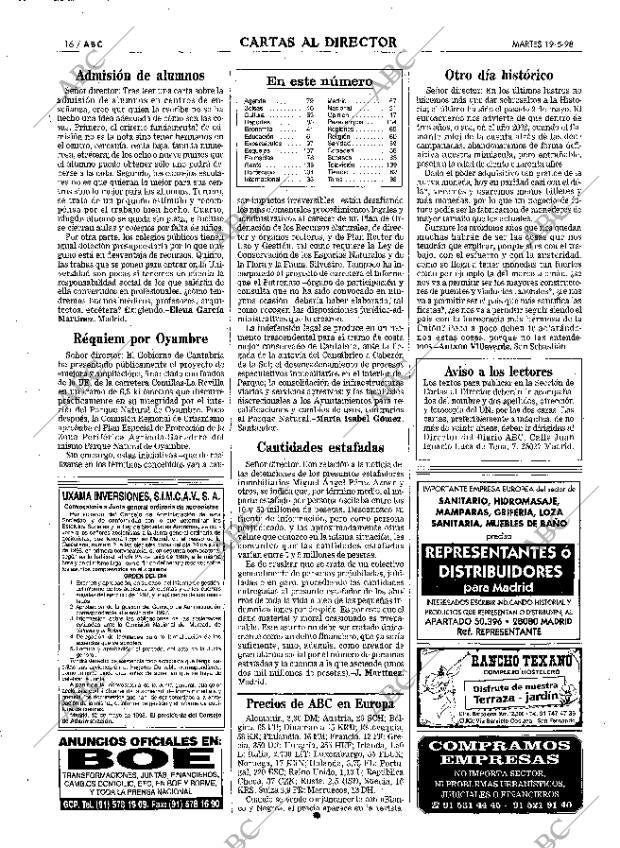 ABC MADRID 19-05-1998 página 16