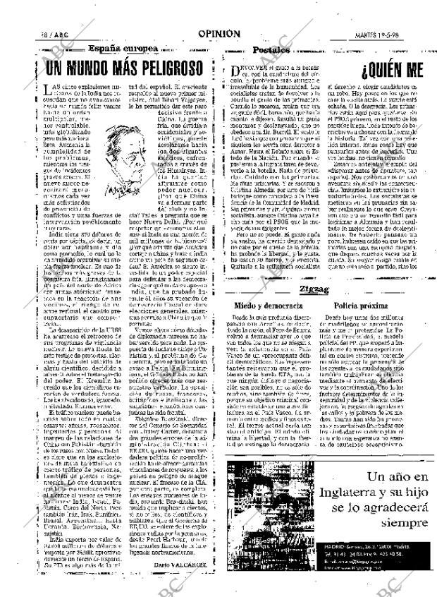 ABC MADRID 19-05-1998 página 18