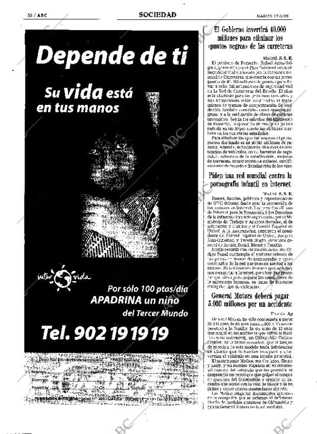 ABC MADRID 19-05-1998 página 58