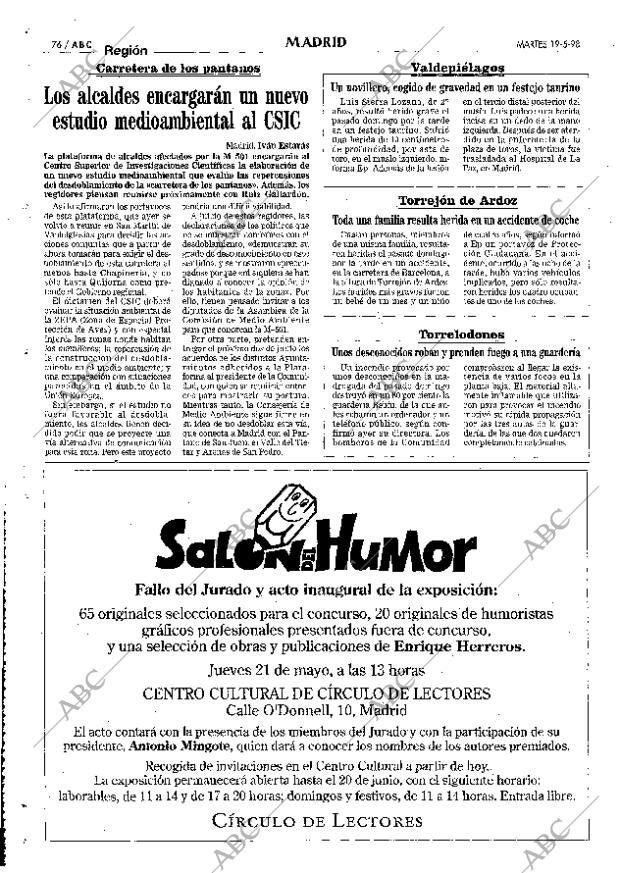 ABC MADRID 19-05-1998 página 76