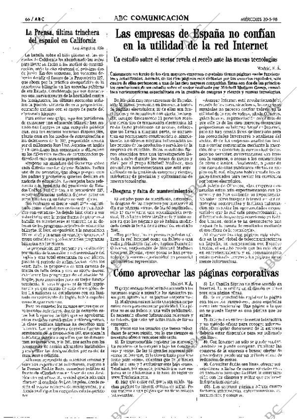 ABC MADRID 20-05-1998 página 66