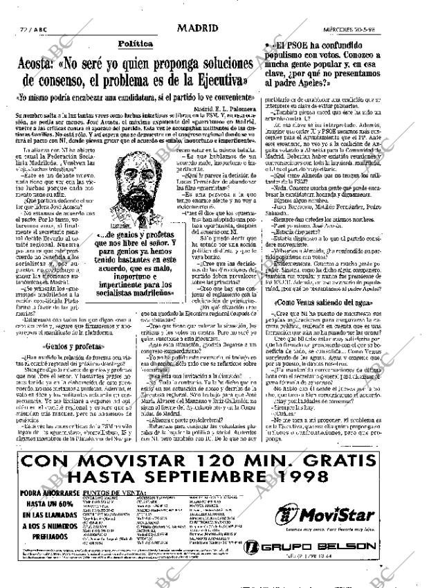 ABC MADRID 20-05-1998 página 72