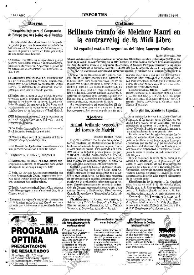 ABC MADRID 22-05-1998 página 114