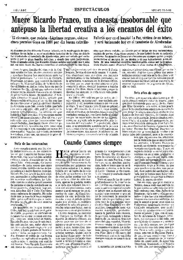 ABC MADRID 22-05-1998 página 118