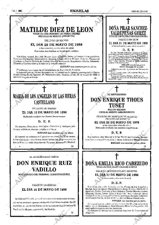 ABC MADRID 22-05-1998 página 136