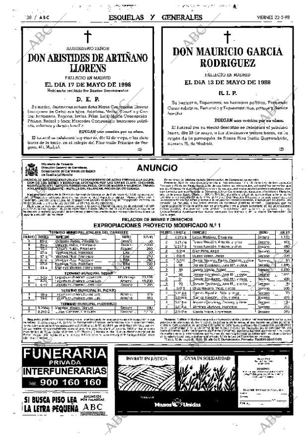 ABC MADRID 22-05-1998 página 138