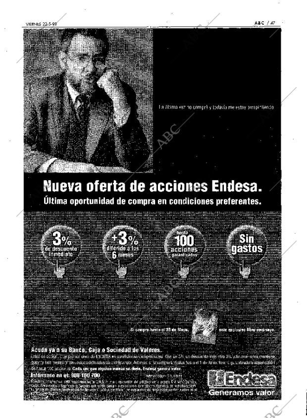 ABC MADRID 22-05-1998 página 47