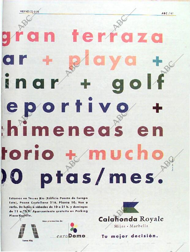 ABC MADRID 22-05-1998 página 61
