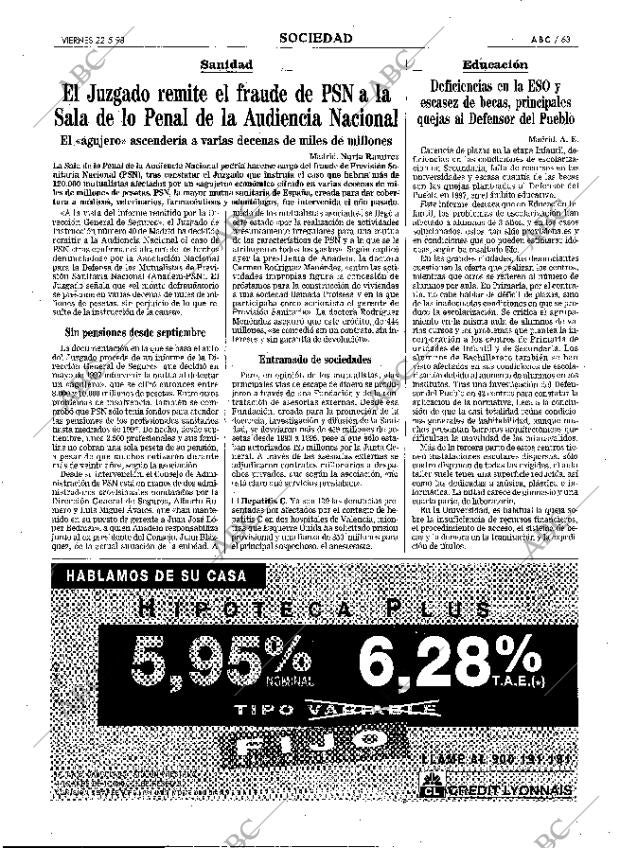 ABC MADRID 22-05-1998 página 63