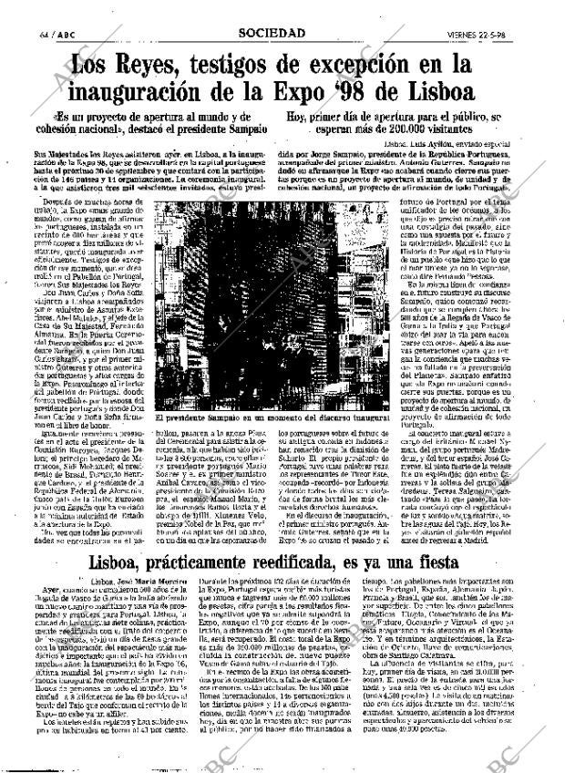 ABC MADRID 22-05-1998 página 64
