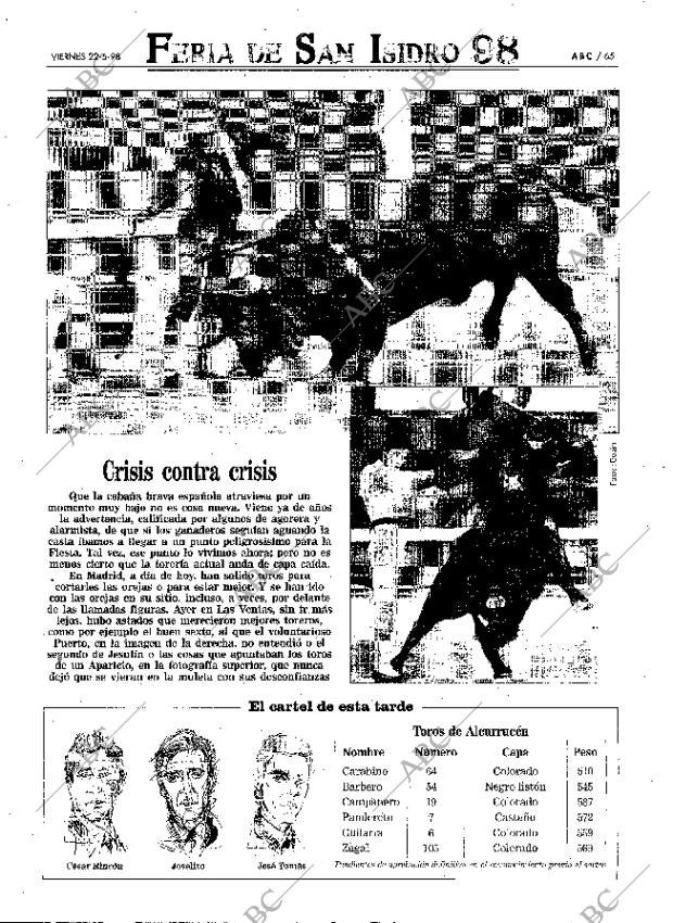 ABC MADRID 22-05-1998 página 65