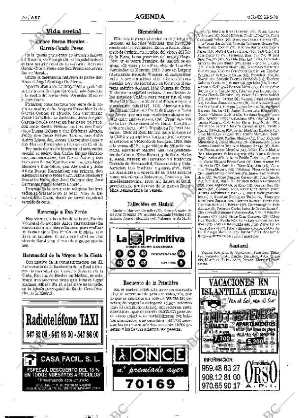 ABC MADRID 22-05-1998 página 70