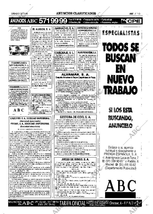 ABC MADRID 23-05-1998 página 113