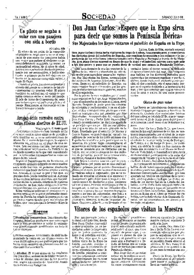 ABC MADRID 23-05-1998 página 74