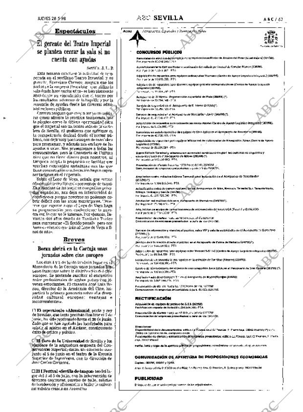 ABC SEVILLA 28-05-1998 página 63