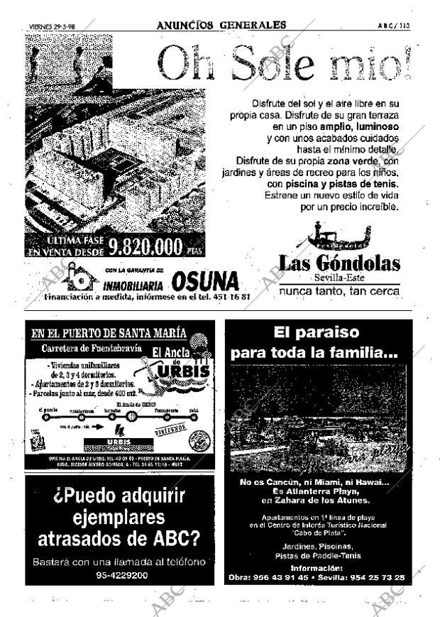 ABC SEVILLA 29-05-1998 página 113