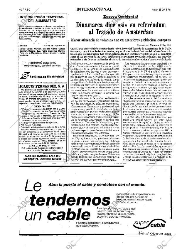 ABC SEVILLA 29-05-1998 página 40