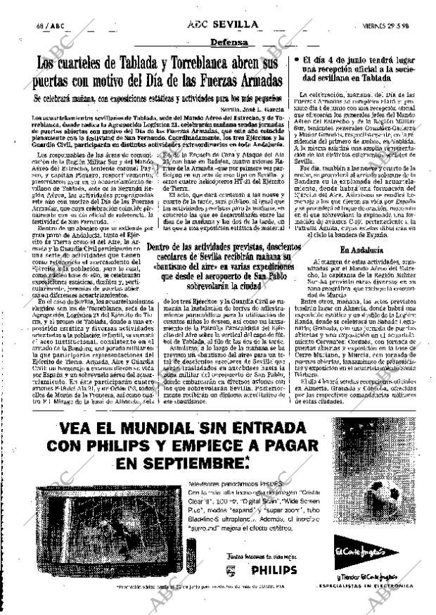 ABC SEVILLA 29-05-1998 página 68