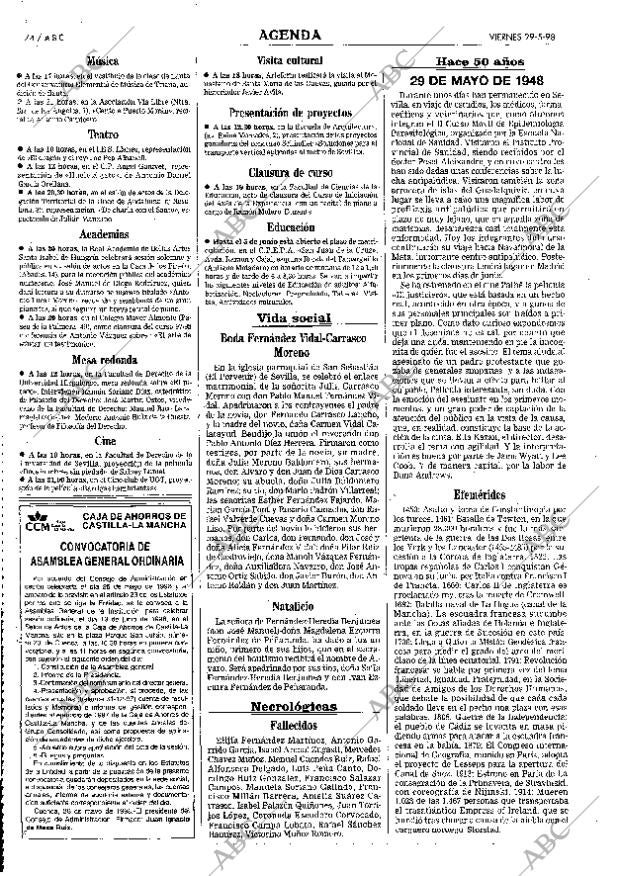 ABC SEVILLA 29-05-1998 página 74