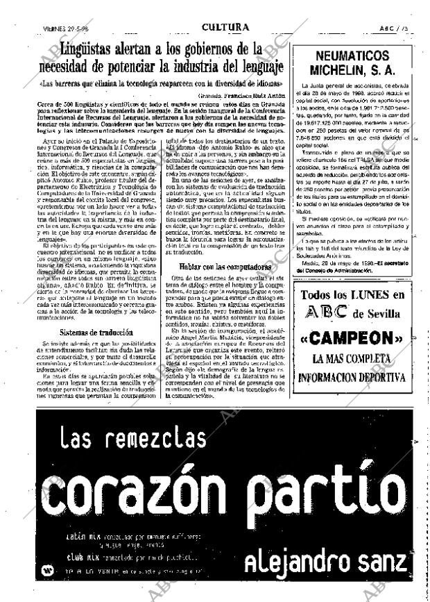 ABC SEVILLA 29-05-1998 página 75