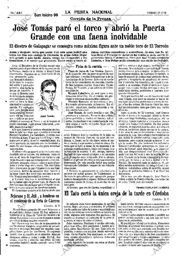 ABC SEVILLA 29-05-1998 página 94