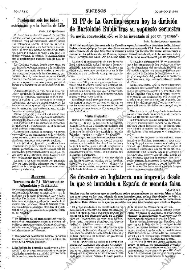 ABC MADRID 31-05-1998 página 104