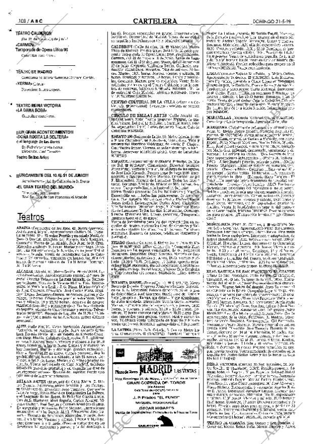 ABC MADRID 31-05-1998 página 108