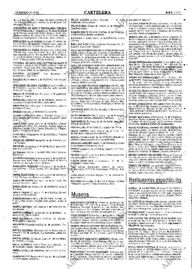 ABC MADRID 31-05-1998 página 111