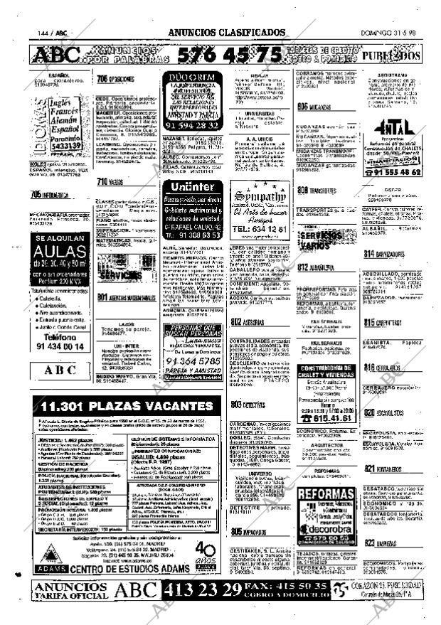 ABC MADRID 31-05-1998 página 144