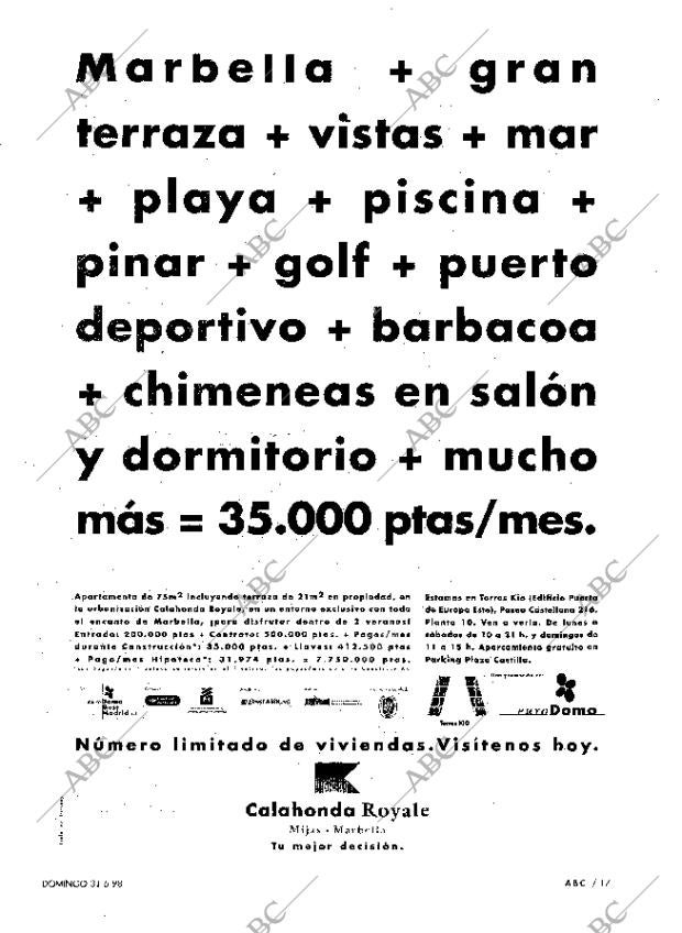 ABC MADRID 31-05-1998 página 17