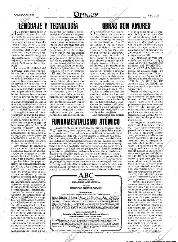 ABC MADRID 31-05-1998 página 25