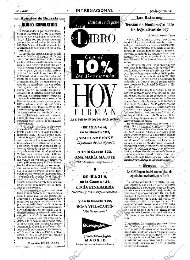 ABC MADRID 31-05-1998 página 46