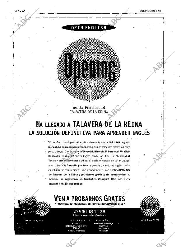 ABC MADRID 31-05-1998 página 56