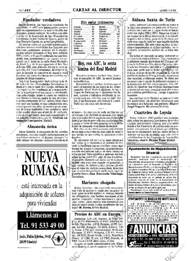 ABC MADRID 01-06-1998 página 14