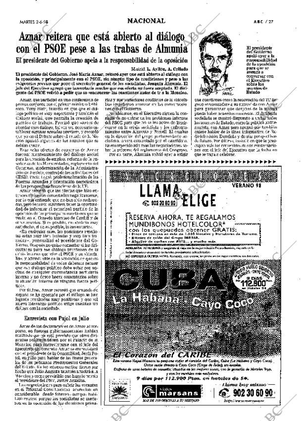 ABC MADRID 02-06-1998 página 27