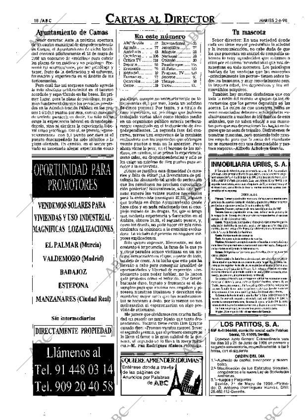 ABC SEVILLA 02-06-1998 página 18