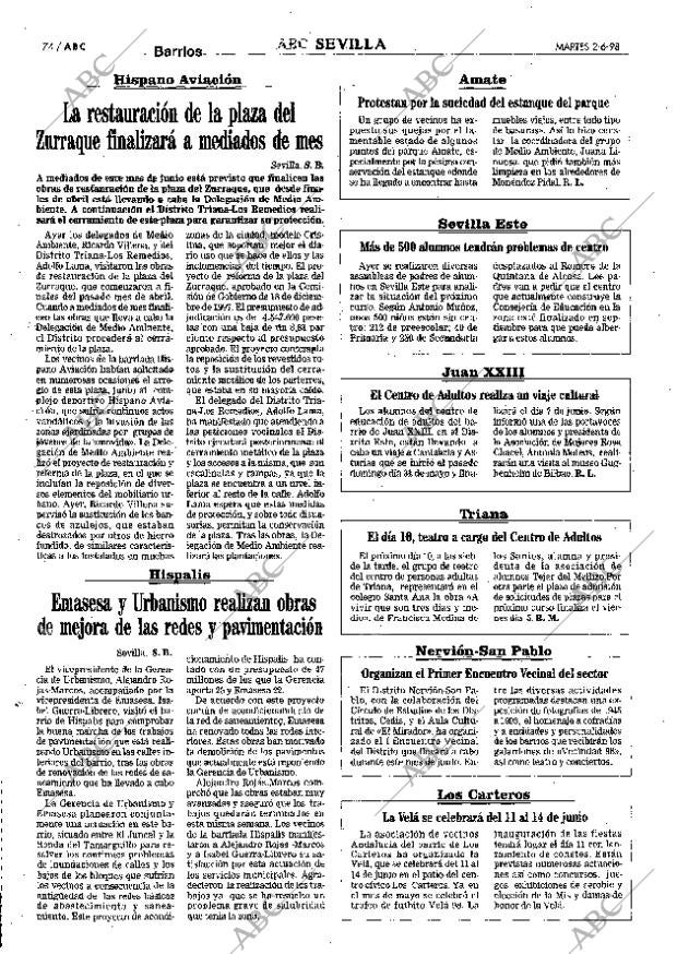ABC SEVILLA 02-06-1998 página 74