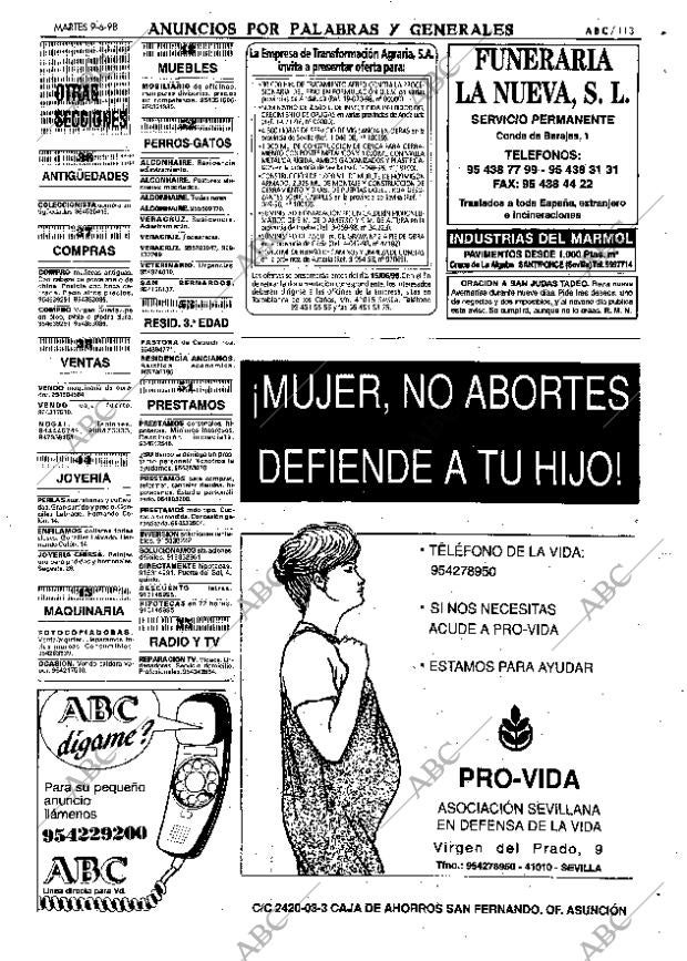 ABC SEVILLA 09-06-1998 página 113