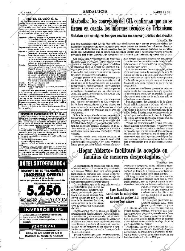 ABC SEVILLA 09-06-1998 página 50