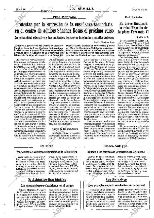 ABC SEVILLA 09-06-1998 página 68