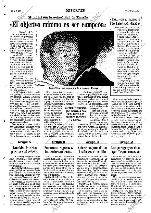 ABC SEVILLA 09-06-1998 página 92
