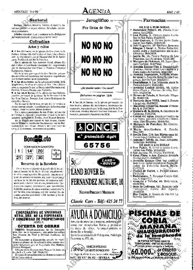 ABC SEVILLA 10-06-1998 página 69