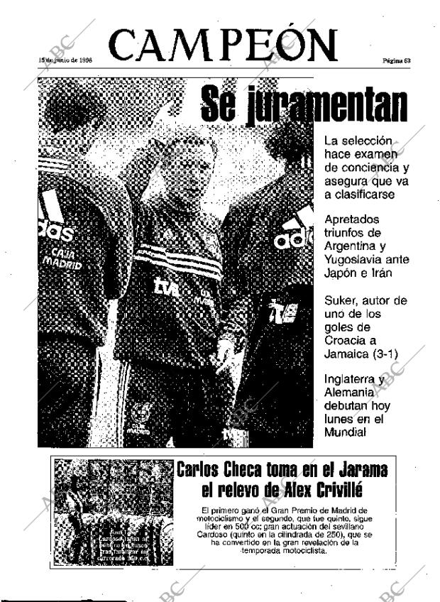 ABC SEVILLA 15-06-1998 página 63