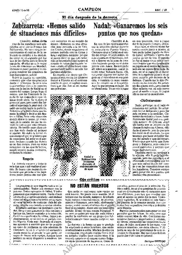 ABC SEVILLA 15-06-1998 página 69