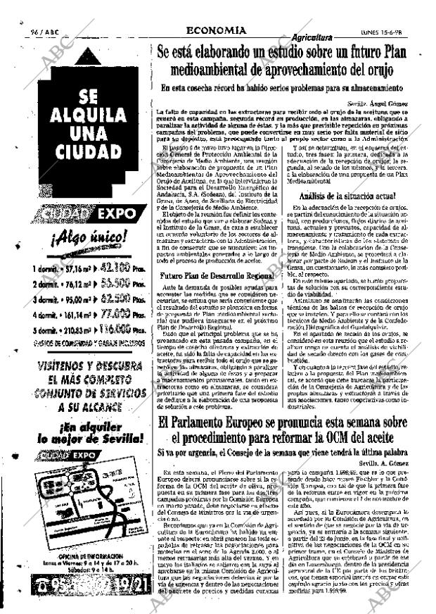 ABC SEVILLA 15-06-1998 página 96