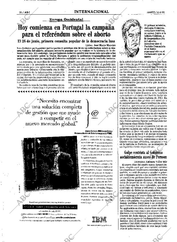 ABC MADRID 16-06-1998 página 38