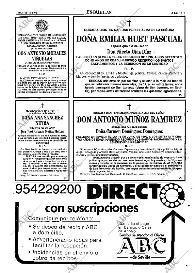 ABC SEVILLA 16-06-1998 página 111