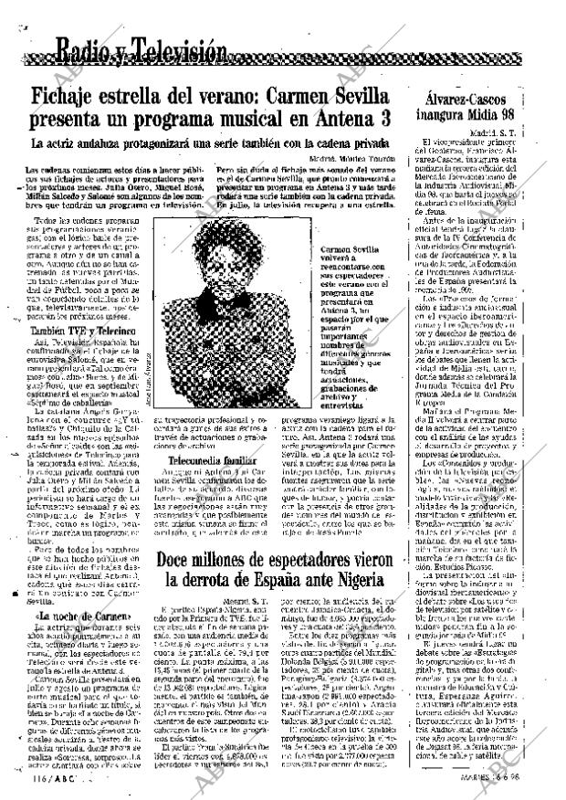 ABC SEVILLA 16-06-1998 página 116